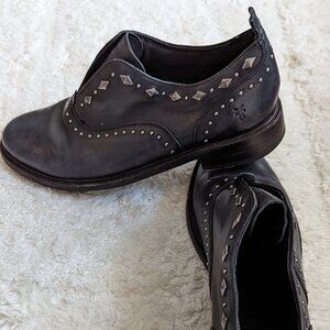 Frye studded slip-on oxfords